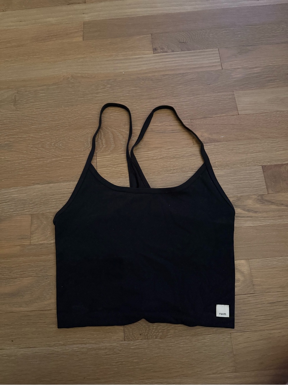 Vuori Black Cropped Tank Top